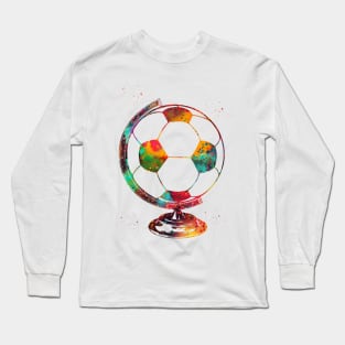 Soccer Ball Globe Long Sleeve T-Shirt